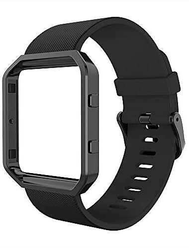  Cinturino intelligente per Fitbit Fiammata Silicone Orologio intelligente Cinghia Soffice Traspirante Chiusura classica Cinturino sportivo Cinturino SmartWatch con custodia Sostituzione Polsino