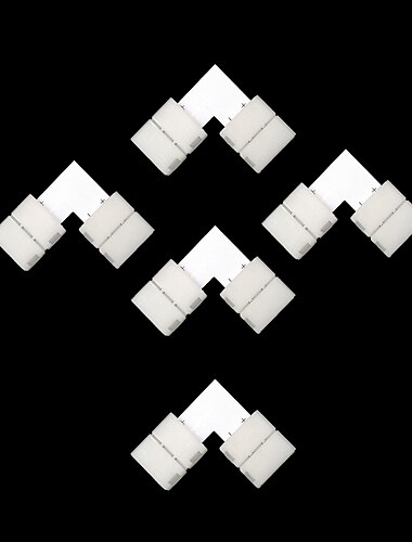  5 paczek 2-pinowe złącza listwy świetlnej led 8mm10mm nieokablowane, bez przerw, bez lutowania, przedłużenie terminala adaptera dla SMD 5050 2835 3528 4040 taśma monochromatyczna led