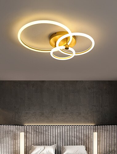 led loftlampe cirkel ring nordisk guld akryl 2 3 5 6 hoveder udvendig belysning stue loftslampe enkel moderne kunst loftslys luksus led soveværelse lys ac220v