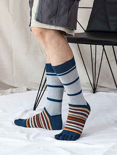  Herren Zehensocken 3 Paar athletische Laufsocken aus Baumwolle mit fünf Fingern
