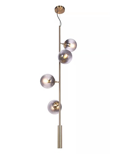  4 6 têtes pendentif lumière or style nordique globe personnalité bar lampe de table moderne simple bande de verre de haricot magique décoration de noël AC220V AC110V