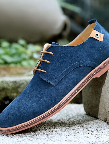  sapatos oxford de camurça azul marinho masculinos – sapatos sociais casuais com cadarço para casamentos, negócios e uso diário