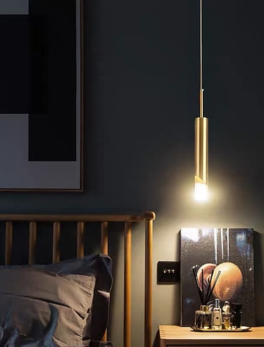  6cm led pendentif lumière moderne nordique lumière de chevet or tricolore lumière salle à manger bar métal électrolytique décoration de noël 110-120v 220-240v