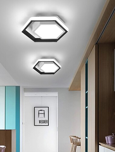  25 cm led plafondlamp moderne nordic veranda licht gang gangpad hexagon geometrische vormen inbouw lichten metalen led 220-240 v