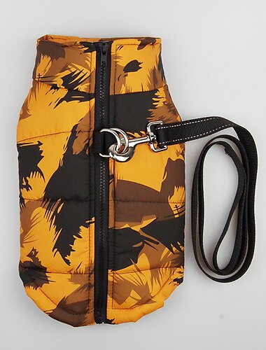  hundkläder för små hundar vintervalp sällskapsdjur hundkläder vattentät medium stor hundrockjacka (l, orange)