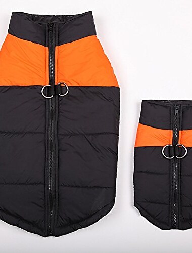  Ropa para perros para perros pequeños Cachorro de invierno Ropa para perros Chaqueta impermeable para perros mediano grande (l, naranja)