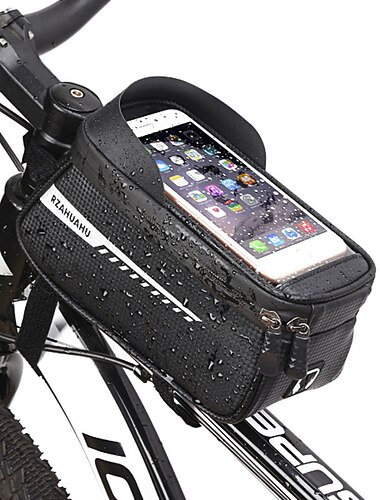  1.5 L Sac Cadre Velo Ecran tactile Réfléchissant Portable Sac de Vélo PU Sac de Cyclisme Sacoche de Vélo Activités Extérieures Multisport