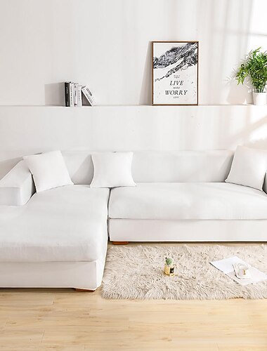  Rozciągliwa narzuta przekrój narzuta na sofę jednolity kolor zmywalny ochraniacz na meble dla dzieci, zwierzęta nadające się do fotela/loveseat/3 osobowa/4 osobowa/l kształt sofa