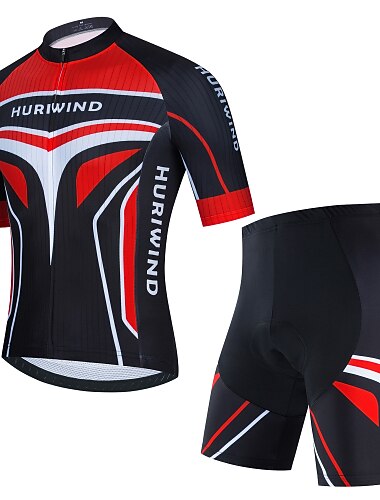  Voor heren Wielrenshirt met strakke shorts Wielrenshirt met shorts Korte mouw Bergracen Wegwielrennen Zomer Lente Herfst Zwart Rood Blauw Grafisch Met Patroon Grappig Gedrukt Fietsen 3D-pad
