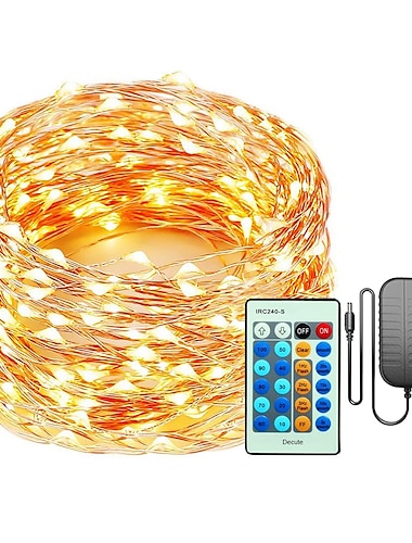  led fairy lichtslingers 50m-500 30m-300 20m-200 10m-100leds koperdraad licht met afstandsbediening kerstverlichting dimbare sterrenhemel lichten voor party bruiloft slaapkamer kerstboom plug in