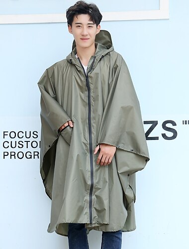  Férfi Női Rain Poncho Planinarska kabanica Planinarska vodonepropusna jakna Nyár Szabadtéri Vízálló Légáteresztő Gyors szárítás Könnyű Zakó Poncsók Felsők Vadászat Halászat Mászás Hadsereg zöld