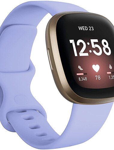  Uhrenarmband für Fitbit Versa 3 Sense Silikon Ersatz Gurt Atmungsaktiv Sportarmband Armband