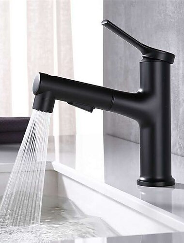  Robinet lavabo - Rétractable Plaqué / Finitions Peintes Set de centre Mitigeur un trouBath Taps