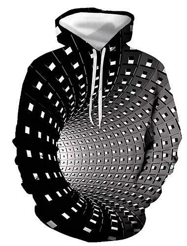  Herren Geometrisch Farbblock Hoodie Sweatshirt Kapuze Hoodies Pullover Hoodie Sweatshirt Kapuze Sweatshirt mit Kapuze Mit Kapuze Strassenmode 3D-Druck Täglich Festtage Schwarz Gelb Designer
