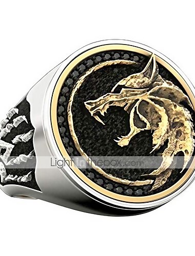  miesten ruostumattomasta teräksestä valmistetut renkaat - viileät renkaat norse odin fenrir viking ring wizard warrior hunter kohokuvioidut susi pää susi tassu vantage korusormukset - vintage muoti