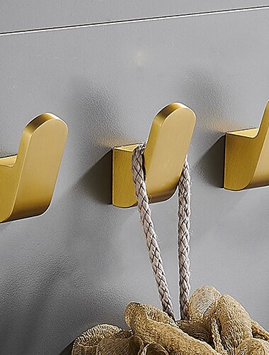  Ganchos para albornoces multifunción de aluminio para baño y cocina montados en la pared nuevo diseño 3 uds.