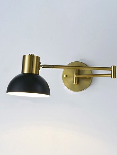  Lightinthebox LED-Wandleuchte, moderner nordischer Stil, schwarz-goldene Schwingarmleuchten, Wohnzimmer, Schlafzimmer, Wandleuchte aus Aluminiumlegierung, 110–120 V, 220–240 V