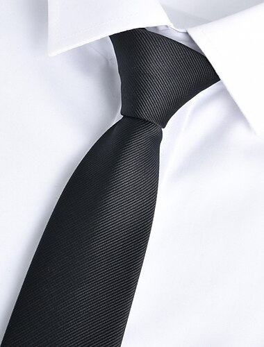  pánské základní kravaty jednobarevné černá červená šedá 2024