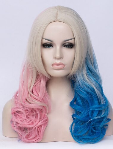  Cosplaypruiken Gemengde Kleur Synthetisch haar Lang Pruiken Dames Pruiken Voor feest