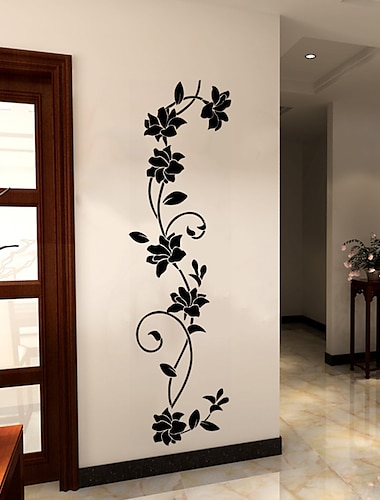  adesivi murali decorativi in vinile botanico decorazione della casa 30x105cm adesivi murali per camera da letto soggiorno adesivi rimovibili decorazione della parete