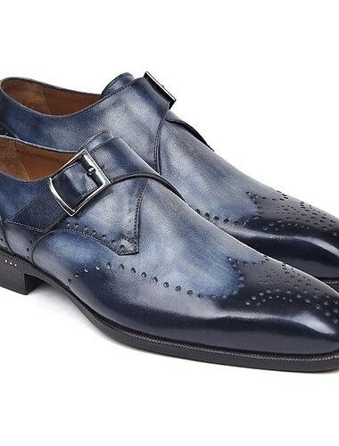 braune Monkstrap-Abendschuhe aus Kunstleder für Herren – klassische Brogue-Flügelkappen-Abendschuhe für Business, Hochzeiten und besondere Anlässe