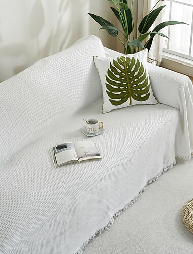  soffklädsel sofffilt i solitt färg soffklädsel soffskydd soffklädsel tvättbar för fåtölj / älskstol / 3-sits / 4-sits / l-form soffa samtida präglad polyester / bomullsblandning