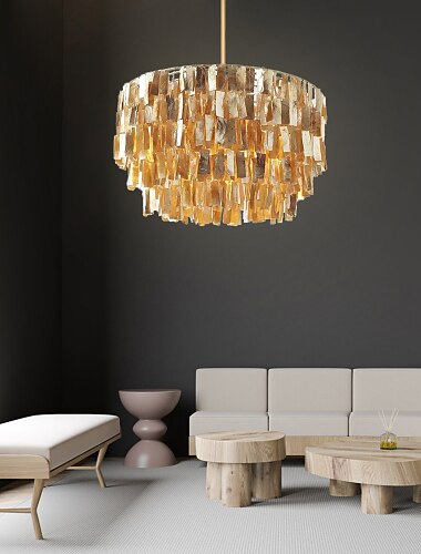  capiz chandelier 4-Light 50 cm Chandelier Metal Shell Painted Finishes Modern
