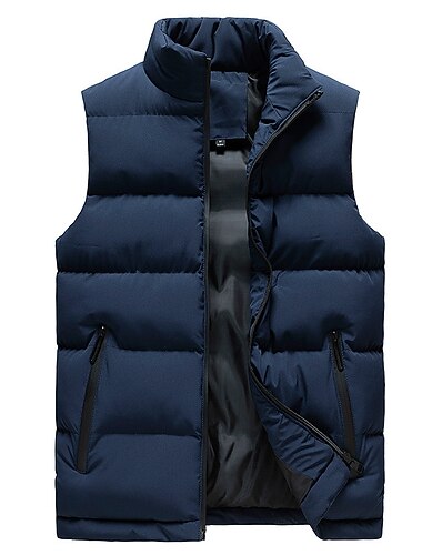  miesten kevyt untuvatakki urheilu puffer -takki vaellusliivi hihaton päällysvaatteet liivitakki top ulkoilma muoti lämpö lämmin hengittävä hiki siirtävä talvi sininen musta punainen metsästys