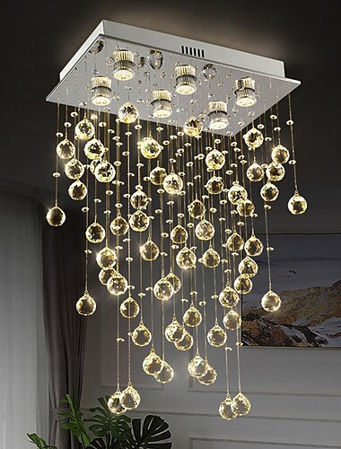  6-Licht 50 cm Einzigartiges Design Geometrische Formen Single Design Kronleuchter Metall Mehrlagig Künsterlischer Stil Moderner Stil Chrom Künstlerisch Modern 110-120V 220-240V