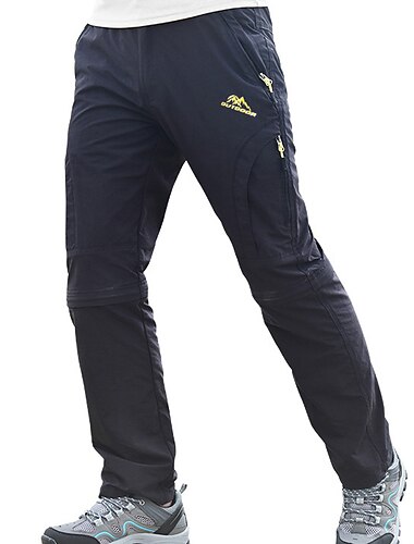  Herr Vandringsbyxor Sommar Utomhus Andningsfunktion Vattenavvisande Snabb tork Lättvikt Byxa Underdelar Ficka med blixtlås Elastisk midja Mörkgrå Svart Camping / vandring Jakt Fiske S M L XL XXL