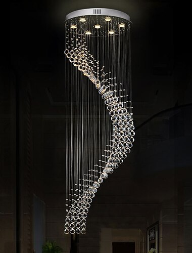  7-Light 60 cm Négyzetes vonal tervezése Vonalterv Csillárok Fém Művészeti stílus Modern stílus Fém Króm Kortárs Természet által inspirált 110-120 V 220-240 V