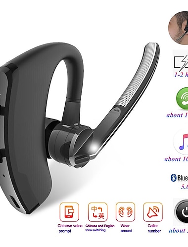 Car Truck Motorcycle V8 Bluetooth Headsets Business Bluetooth Earphone Sport Wireless Bluetooth Headset Handsfree Earphone Voice control with Microphone