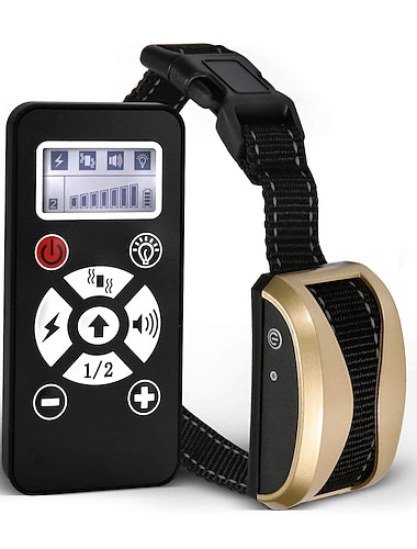  haustier hundehalsband fernbedienung wasserdicht wiederaufladbar lcd schock vibrationen soundhalsband 181