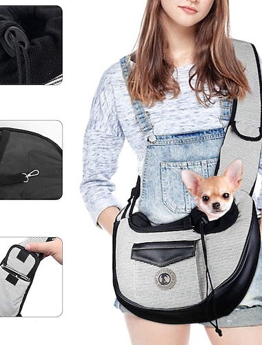  слинг для домашних животных, маленькие домашние животные, щенок, собака, кошка, слинг, сумка для переноски, свободные руки, с регулируемым мягким ремнем, передний чехол, сумка на одно плечо, сумка для