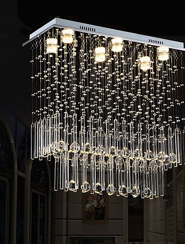  6-Licht 70 cm Einzigartiges Design Geometrische Formen Single Design Kronleuchter Metall Mehrlagig Künsterlischer Stil Moderner Stil Chrom Künstlerisch Modern 110-120V 220-240V