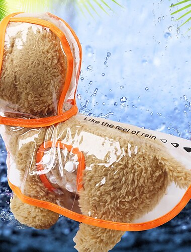  Stoff Haustiere Hund Regenmantel Hunde-Regenmantel Hundejacke Katzen-Regenmantel Regenjacke transparente Wasserdicht Winddicht Ganzjahres Wasserdicht Hundebekleidung for Kleiner Hund Mittelgroßer