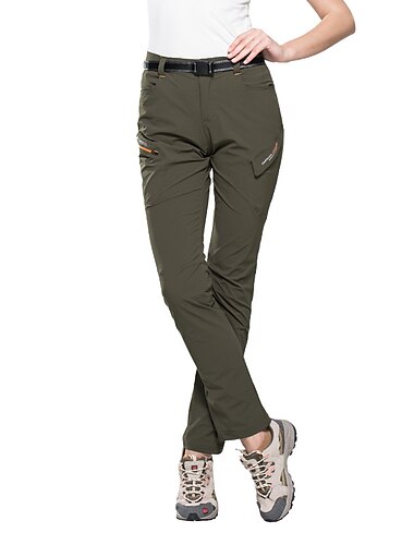  Per donna Pantaloni da escursione Estate Esterno Impermeabile Comfort Traspirante Asciugatura rapida Pantaloni Nero Verde militare Elastene Caccia Pesca Campeggio / Escursionismo / Speleologia L XL