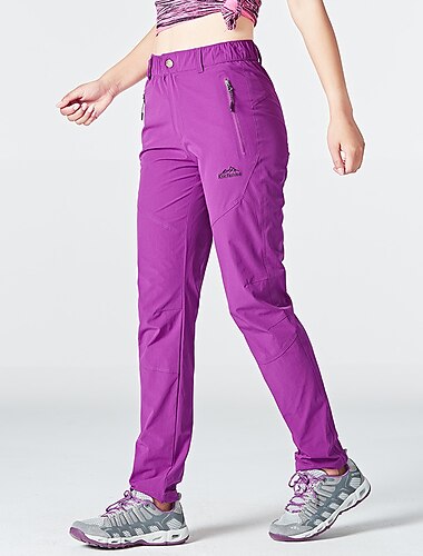  Dam Vandringsbyxor Sommar Vår Utomhus Vindtät Snabb tork Lättvikt Stretch Underdelar Svart Purpur Elastan Jakt Fiske Klättring M L XL XXL XXXL
