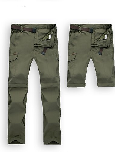  Per uomo Pantaloni da escursione Pantaloni convertibili Tinta unica Estate Esterno Comfort Asciugatura rapida Traspirante Resistenza all'usura Pantaloni Verde militare Grigio Cachi Nero Caccia Pesca