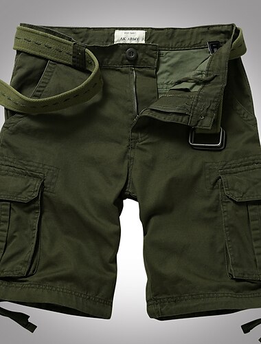  Herre Taktiske shorts Cargoshorts Camo Shorts Lomme Kamuflasje Farge Komfort Pustende utendørs Daglig Ut på byen Mote Fritid Svart Militærgrønn
