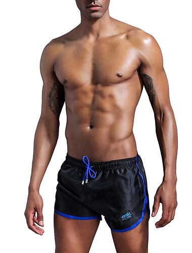  Herren Bademode Surfshorts Badehose Schwimmshorts kurz Schnelltrocknend Surfshorts Badeanzug Kordelzug 2 in 1 Schwimmen Surfen Strand Wassersport Einfarbig Sommer