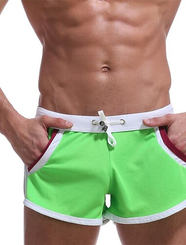 Herren Laufshorts Sportshorts Fitnessshorts Marathon Ein Drittel Shorts Retro Unterteile Sportlich Sommer Atmungsaktiv Schnelltrocknend Feuchtigkeitsableitend Weich Fitness Fitnesstraining Laufen