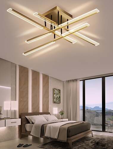  8/12 Köpfe LED dimmbare Deckenleuchte Nordic Style Unterputzleuchten Acryl 110-120V 220-240V