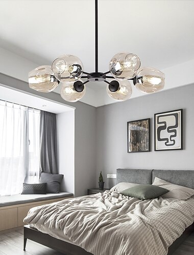  6-Licht 8-Licht 75-90-120 cm Sputnik Design Globus Design Kronleuchter Aluminium Glas Künsterlischer Stil Kugel Geometrisch Galvanisierung LED Nordischer Stil 110-120V 220-240V