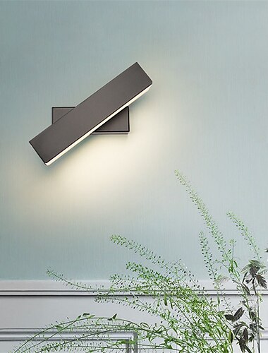  lightinthebox led תאורת קיר ליד המיטה מסתובבת מנורת קיר מנורת קיר חדר שינה סלון קישוט מודרני מינימליסטי
