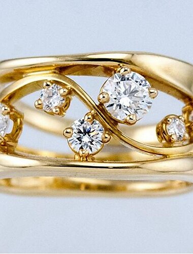  1 Stück Ring For Damen Kubikzirkonia Weiß Hochzeit Täglich Aleación