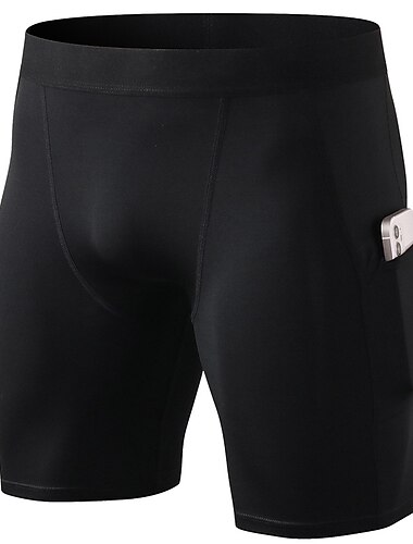  Herren kurze Sporthose Laufshorts kurze hosen Laufshorts Tights Kurze Hosen mit handytasche Grundschicht Outdoor Sportlich Elasthan Bauchkontrolle Kolbenheber Atmungsaktiv Yoga Fitness Fitnesstraining