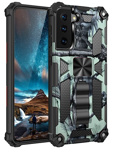  telefon fodral Till Samsung Galaxy S26 Ultra Plus S25 S24 S23 S22 S21 FE S21 Ultra Plus A14 A34 A54 Kraftig Helkroppsskydd Stöd Militärt skydd Kamuflasje TPU