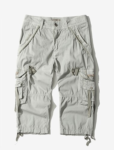  Voor heren Wandelshorts Cargoshorts voor wandelen Militair Zomer Buiten 12" Comfort Ripstop Multi Pocket Ademend Katoen knie lengte Short / Broekje Donker Grijs Leger Groen Grijs Khaki Bordeaux Werk