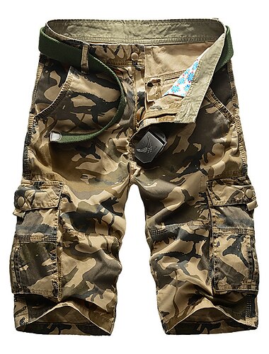  Men's Tactical Shorts Cargo Shorts Camo Shorts Camo / Camouflage Ripstop Breathable Sports & Outdoor Military Yellow Army Green